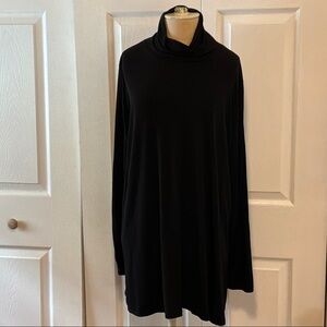 AHNI Elegant Black Women's Turtleneck Knit Tunic Top